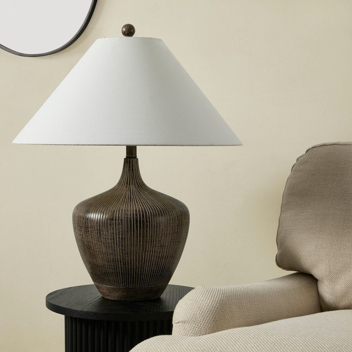 Tribeca Resin Table Lamp - Black – Feather & Black
