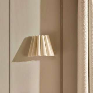 Trinity Rechargeable Pleated Wall Light - White – Black & Feather