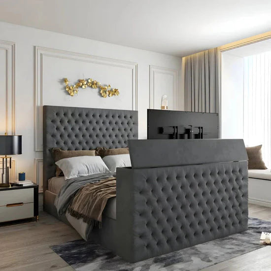 TV Bed Frame - Laura Ashley Chesterfield TV Bed Frame