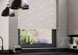 Laura Ashley Pussy Willow, Steel - Twist&amp;Fit Roller Blind