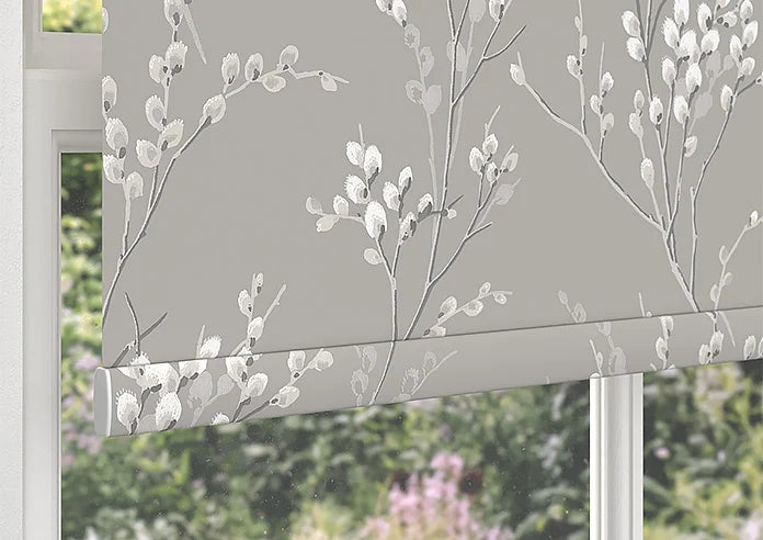 Laura Ashley Pussy Willow, Steel - Twist&amp;Fit Roller Blind