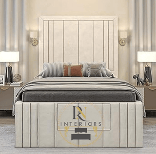 Upholstered Tall Fabric Headboard Bed Frame – Laura Ashley