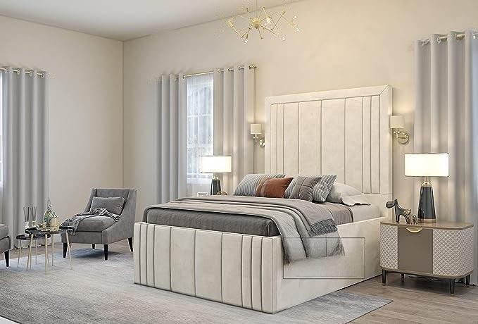 Upholstered Tall Fabric Headboard Bed Frame – Laura Ashley