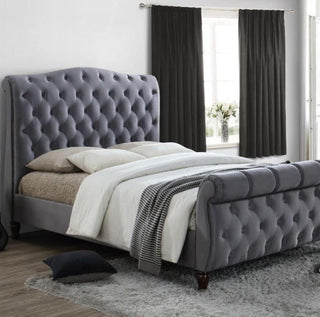 Velvet Sleigh Scroll Footboard Bed Frame – LauraAshley