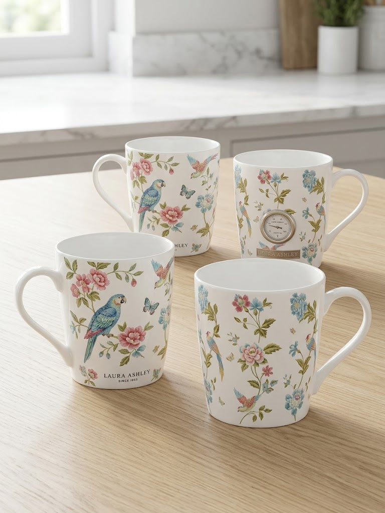 Laura Ashley British Bloom Mugs (4 Pieces Set)