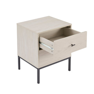 Willow 2 Drawer Bedside Table - Light Wood – Feather & Black