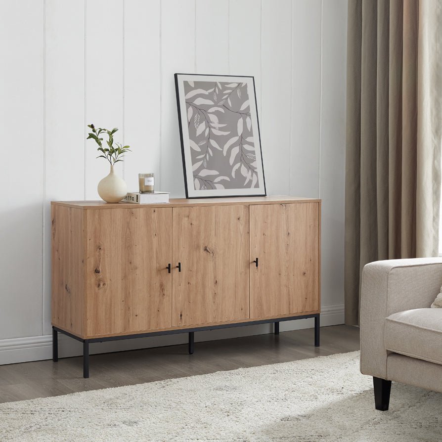Willow Large Sideboard - Oak Effect – Feather & Black