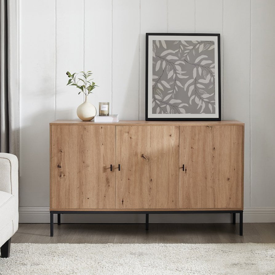 Willow Large Sideboard - Oak Effect – Feather & Black