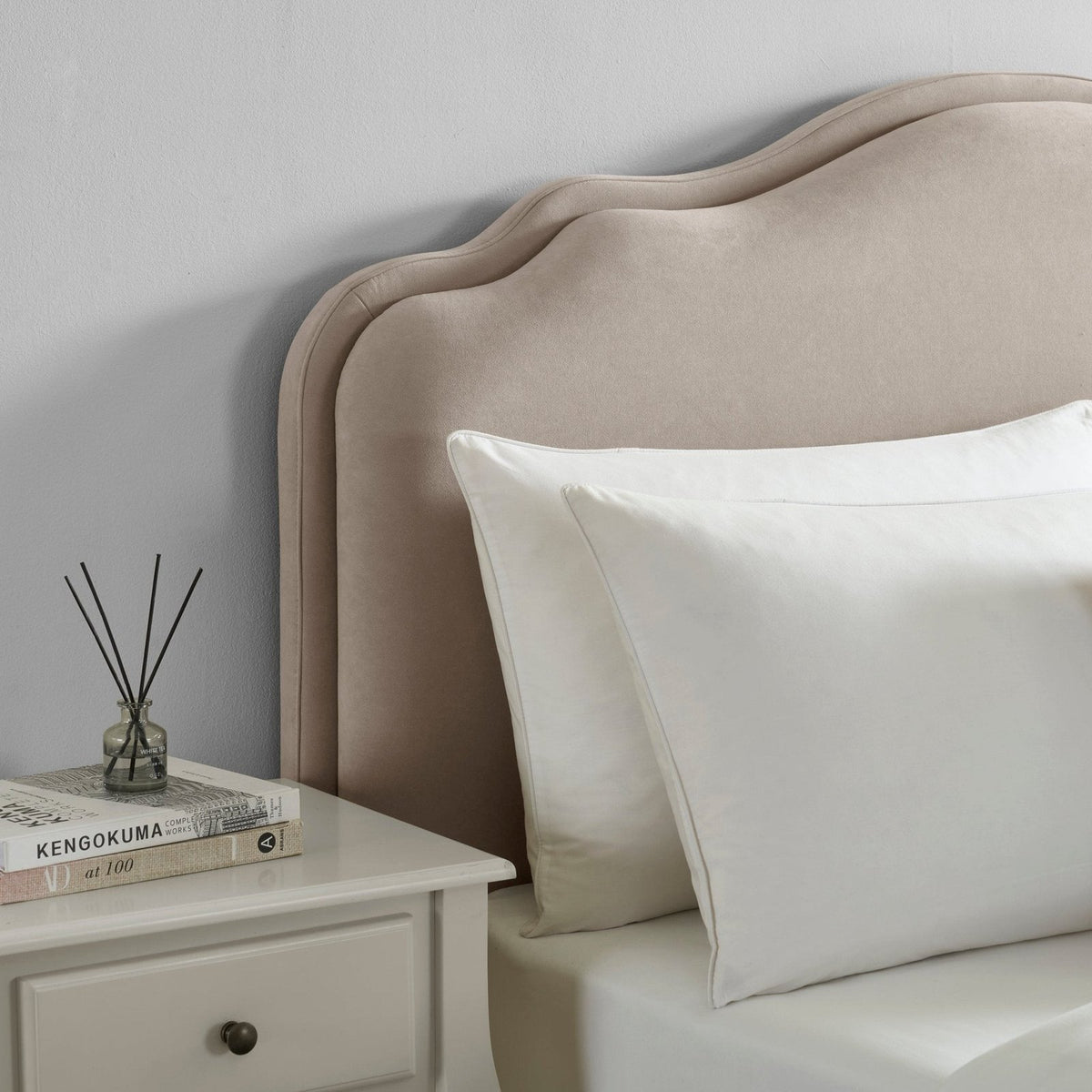 Wiltshire Bed Frame - Stone – Feather & Black