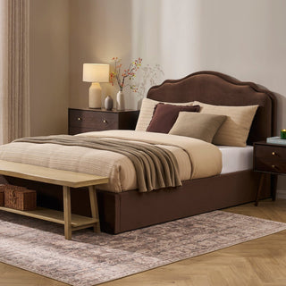 Wiltshire Ottoman Storage Black & Feather Bed - Cappuccino