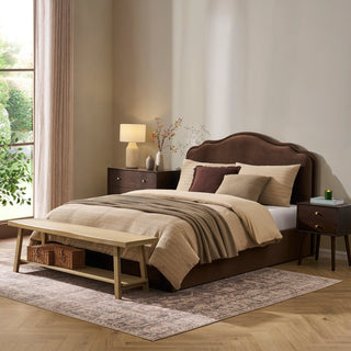 Wiltshire Ottoman Storage Black & Feather Bed - Cappuccino