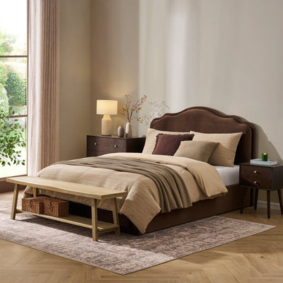 Wiltshire Ottoman Storage Black & Feather Bed - Cappuccino