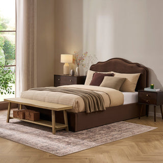 Wiltshire Ottoman Storage Black & Feather Bed - Cappuccino
