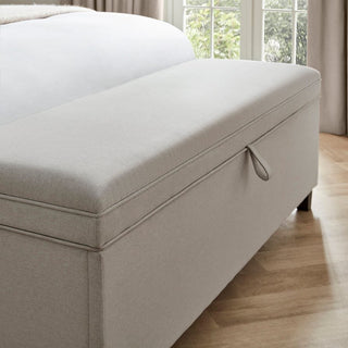 Windermere Storage Ottoman - Natural – Black & Feather