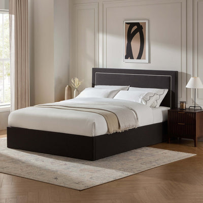 Windsor Ottoman Storage Bed - Black/Natural – Black & Feather